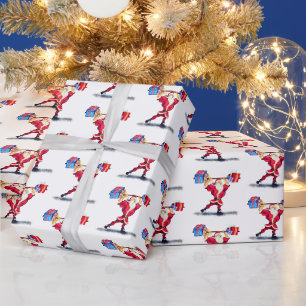 Grappig Kerstcadeau Inpakpapier Fitness Santa