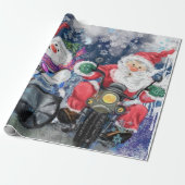 Grappig kerstcadeau inpakpapier Happy Friends (Uitgerold)