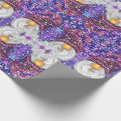 Grappig kerstcadeau inpakpapier Happy Gnomes (Hoek)