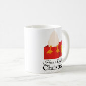 Grappig Kerstcadeau Leuke cartoon Eend in rode doo Koffiemok (Voorkant rechts)