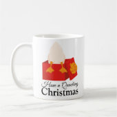 Grappig Kerstcadeau Leuke cartoon Eend in rode doo Koffiemok (Links)