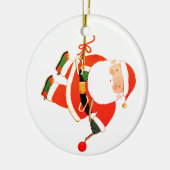 Grappig kerstcadeau om te bewaren keramisch ornament (Links)