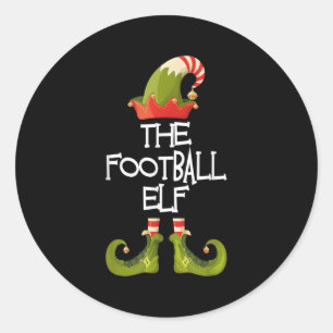 Grappig Kerstcadeau Quote het Football Elf Graphi Ronde Sticker