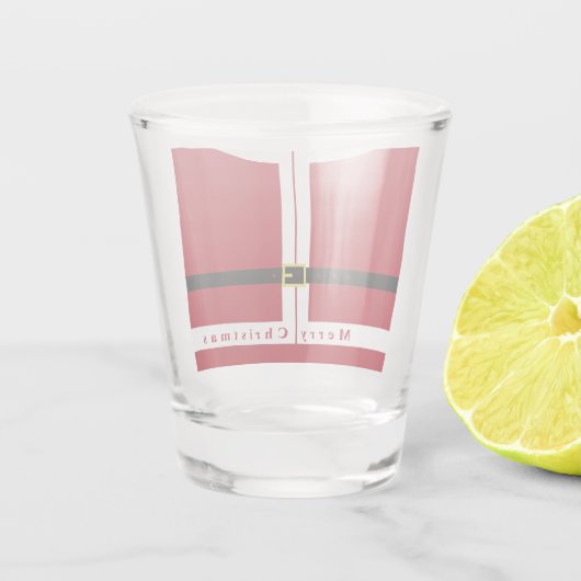 Grappig kerstcadeau Santa Shot Glass Shot Glas (Achterkant)