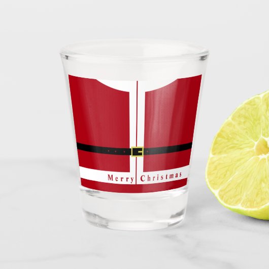 Grappig kerstcadeau Santa Shot Glass Shot Glas (Voorkant)