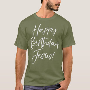 Grappig kerstcadeau voor christenen Happy Jesus T-shirt