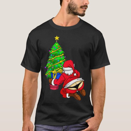 Grappig kerstcadeau voor de bomen in Thong-kerstca T-shirt (Voorkant)