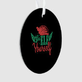 Grappig kerstcadeau voor een kerstcadeau ornament (voorkant)