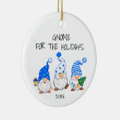 Grappig kerstcadeau voor het Vakantie Jaar Keramisch Ornament (Rechts)