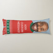 Grappig kerstcadeau voor mannen Aangepaste gezicht Lichaamskussen (Achterkant)