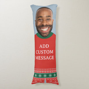 Grappig kerstcadeau voor mannen Aangepaste gezicht Lichaamskussen