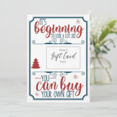 Grappig kerstcadeau voor Voucher Holder (Staand voorkant)