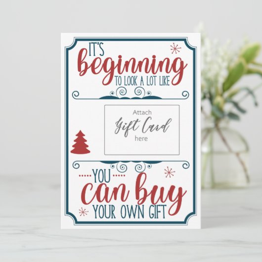 Grappig kerstcadeau voor Voucher Holder (Staand voorkant)