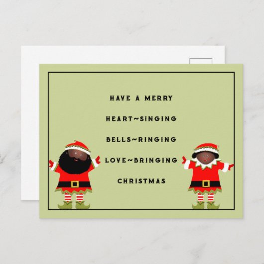 Grappig kerstcadeaukaartje briefkaart (Voorkant / Achterkant)