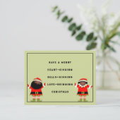 Grappig kerstcadeaukaartje briefkaart (Staand voorkant)