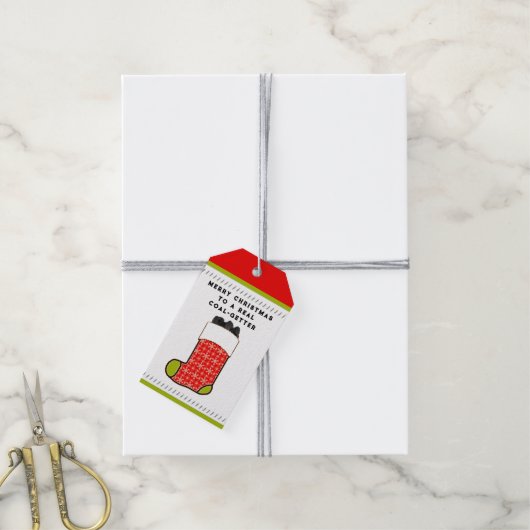 Grappig kerstcadeaulabels cadeaulabel (Met Touw)