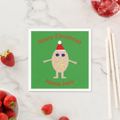 Grappig kerstcadeaupapier Napkins Servet (Insitu)