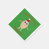 Grappig kerstcadeaupapier Napkins Servet (Hoek)