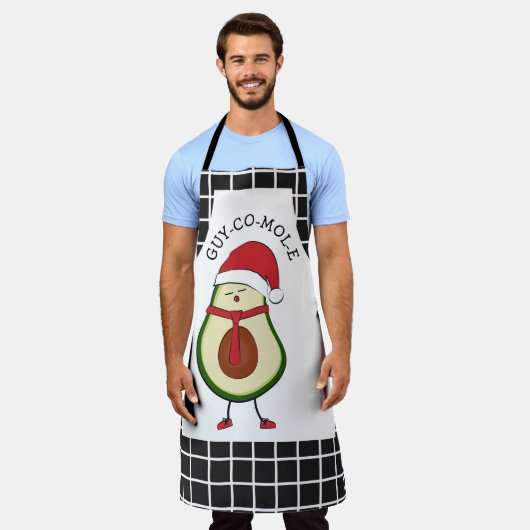 Grappig kerstcadeautje Avocado voor hem Schort (Gedragen)