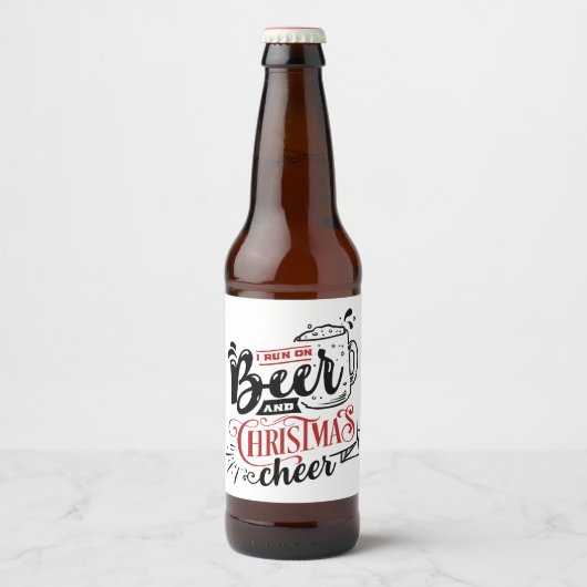 grappig kerstcadeautje bier etiket (Voorkant)