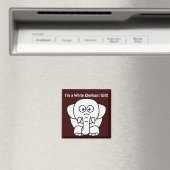 Grappig kerstcadeautje: Echte witte olifant Gift! Magneet (Insitu (Vaatwasser))