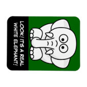 Grappig kerstcadeautje: Echte witte olifant Gift! Magneet (Horizontaal)