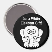 Grappig kerstcadeautje: Echte witte olifant Gift! Magneet (Voorkant / Achterkant)