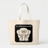 Grappig kerstcadeautje: Echte witte olifantencadea Grote Tote Bag (Voorkant)