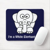 Grappig kerstcadeautje: Echte witte olifantencadea Muismat (Met muis)