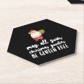 Grappig kerstcadeautje gratis kartonnen onderzetters (Schuin)