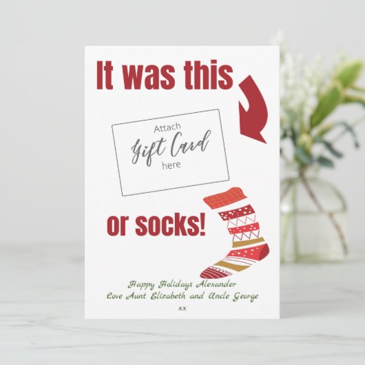 Grappig kerstcadeautje Kaart Holder (Staand voorkant)