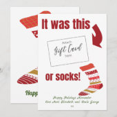 Grappig kerstcadeautje Kaart Holder (Voorkant / Achterkant)