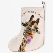 Grappig kerstcadeautje met afspeelbare Giraffe - g Kleine Kerstsok (Achterkant)
