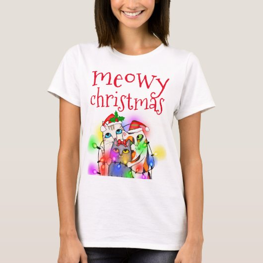 Grappig kerstcadeautje met basisherrie t-shirt (Voorkant)