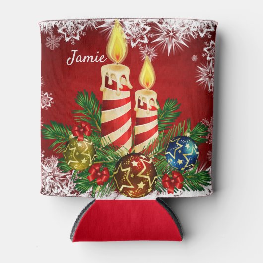 Grappig kerstcadeautje met stuffer, aangepaste naa blikjeskoeler (Voorkant)