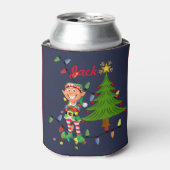 Grappig kerstcadeautje met stuffer JOUW NAAM Beer Blikjeskoeler (Blikje Voorkant)