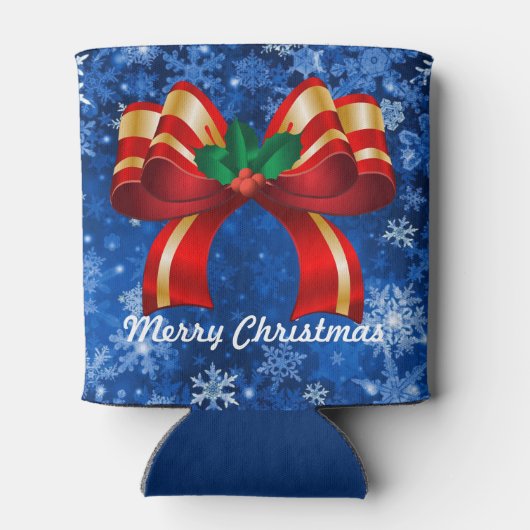 Grappig kerstcadeautje met stuffer JOUW NAAM Beer Blikjeskoeler (Achterkant)