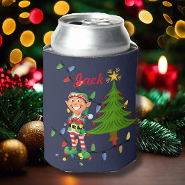 Grappig kerstcadeautje met stuffer JOUW NAAM Beer Blikjeskoeler