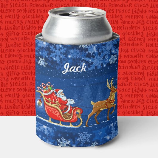 Grappig kerstcadeautje met stuffer JOUW NAAM Beer Blikjeskoeler