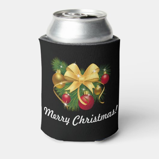 Grappig kerstcadeautje met stuffer JOUW NAAM Beer Blikjeskoeler (Blikje Achterkant)