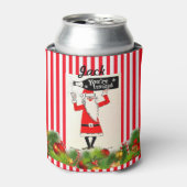 Grappig kerstcadeautje met stuffer JOUW NAAM Beer Blikjeskoeler (Blikje Voorkant)