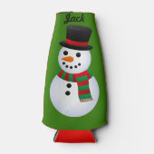 Grappig kerstcadeautje met stuffer JOUW NAAM Beer Flesjeskoeler (Voorkant)