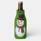 Grappig kerstcadeautje met stuffer JOUW NAAM Beer Flesjeskoeler (Fles Voorkant)
