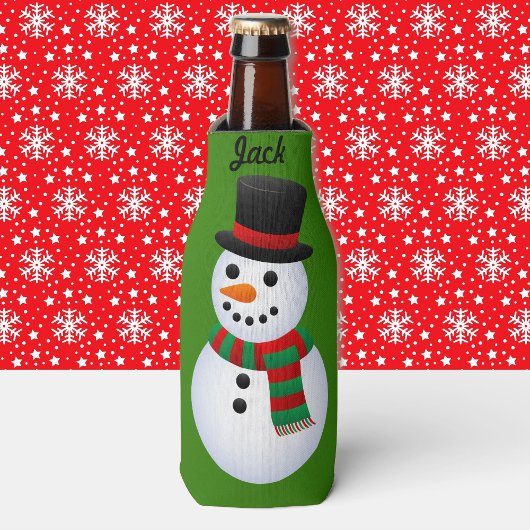 Grappig kerstcadeautje met stuffer JOUW NAAM Beer Flesjeskoeler