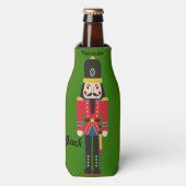 Grappig kerstcadeautje met stuffer JOUW NAAM Beer Flesjeskoeler (Fles Voorkant)