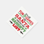 Grappig kerstcadeautje Typografie in rood/groen Servet (Hoek)