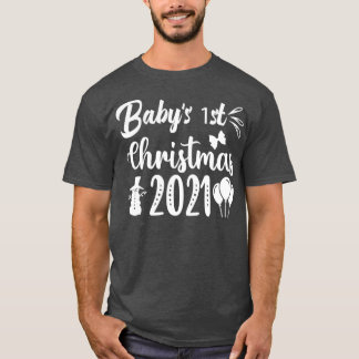Grappig kerstcadeautjes Babys Eerste Kerstmis 2021 T-shirt