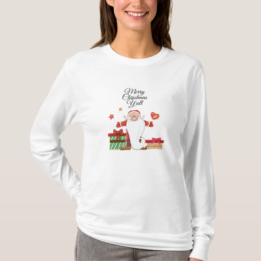 Grappig kerstcadeautjes met de Zuidelijke Kerstman T-shirt (Voorkant)