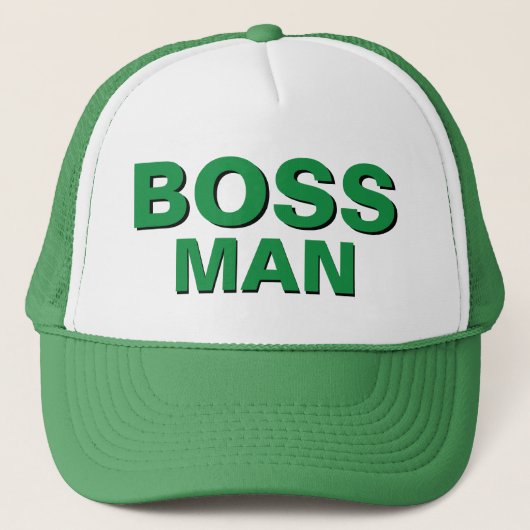 Grappig kerstcadeautjes voor pap BOSS-MAN Trucker Pet (Voorkant)