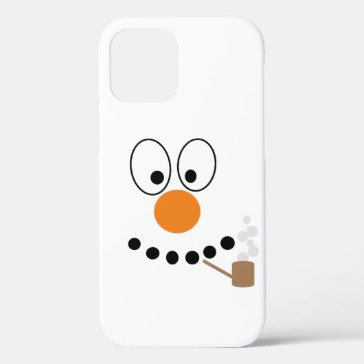 Grappig kerstCartoon Snowman Face Case-Mate iPhone Case (Achterkant)